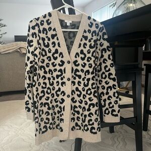 J.Jill Leopard Print Cadigan